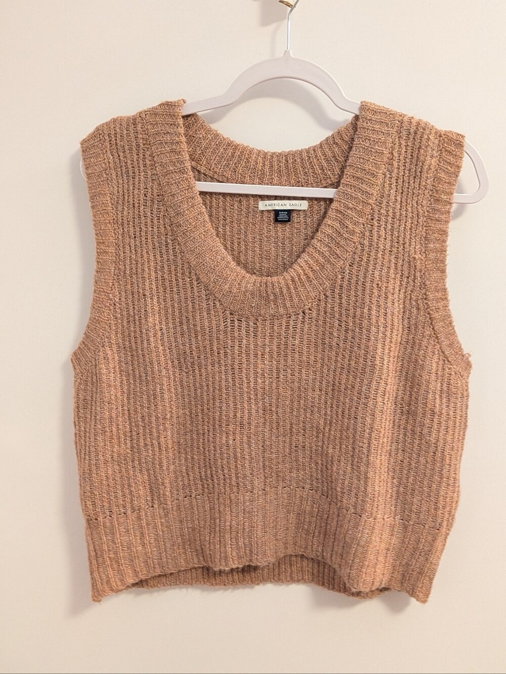American Eagle Cropped Knit Sweater Vest